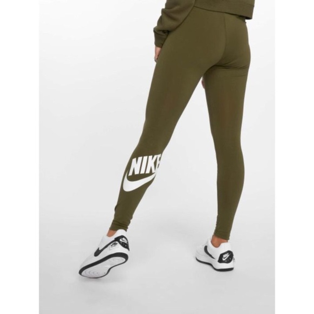Nike Olive Green Leggings with Logo